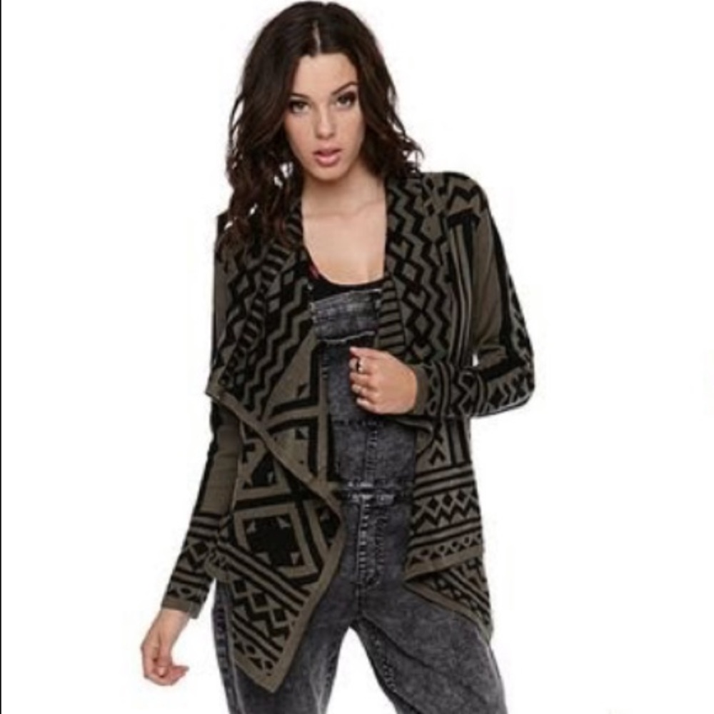 Women's "Navajo" wrap cardigan